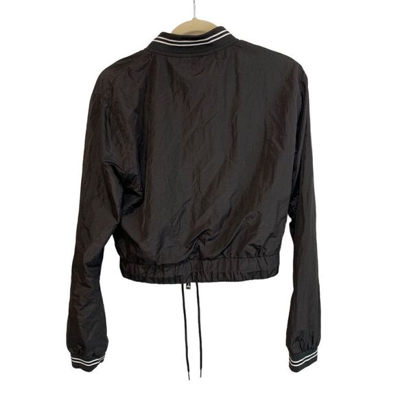 𝅺HARLOW Cropped Nylon Bomber Jacket - Picture 2 of 10